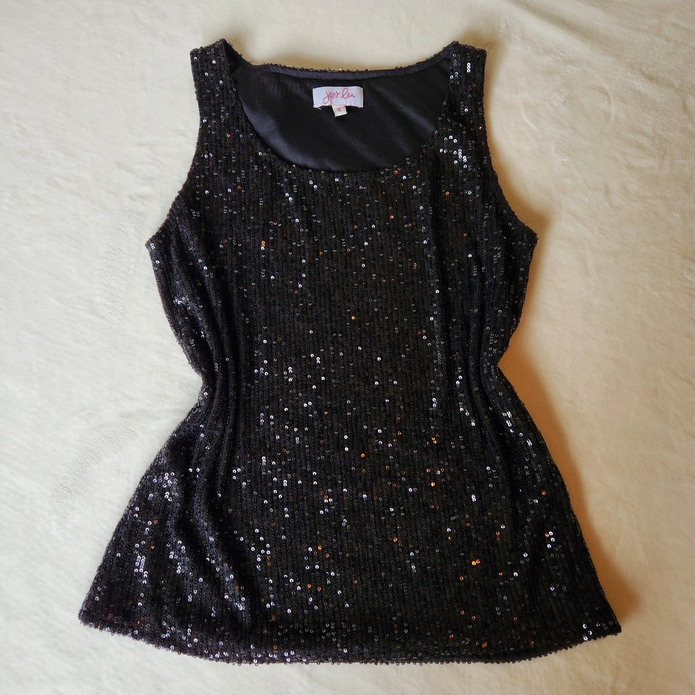 Y2k Black Sequin Tank Top